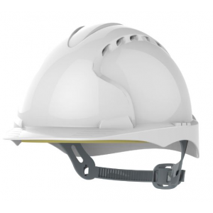 Capacete JSP EVO®3, ventilado, aperto por fivela.