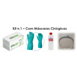 Kit de protecção a COVID-19 com máscaras cirurgicas