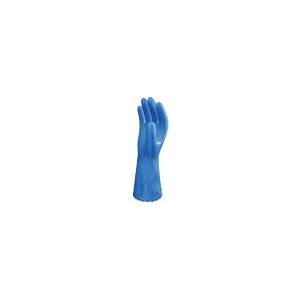 Luva Showa 160 em PVC cor azul comprimento 31cm