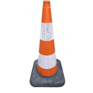 Cone de 75 cm, com 2 faixas refletoras, peso 5,50kg.