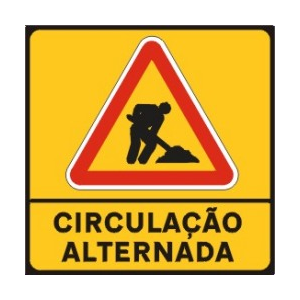 Sinal Rod Nacional ST10\"Circulação Alternada\" Dim:0.60*0.90