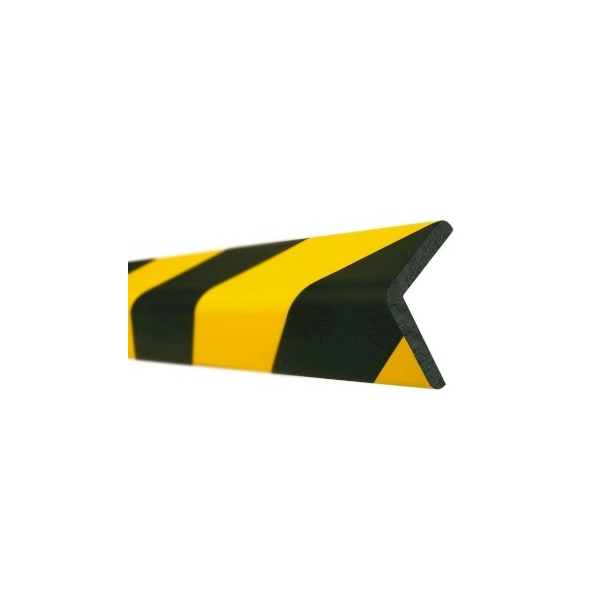 Perfil angular Amarelo/Preto em poliuretano,dim:35x45x1000mm