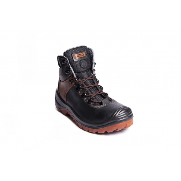 Bota Panda Murrua em pele,preto/castanho, composito/kevlar