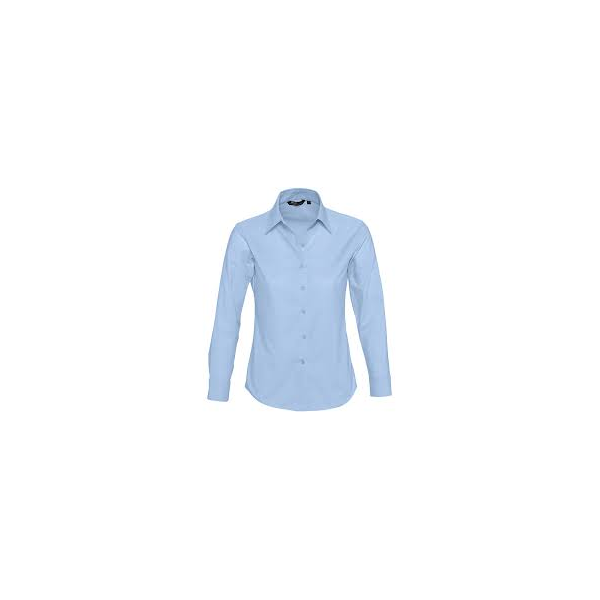 Camisa Oxford para Senhora, m/ comprida, 70% alg./30% poli.