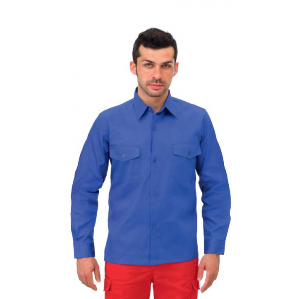 Camisa Homem Classica 100% Algodão c/2 bolsos em cima