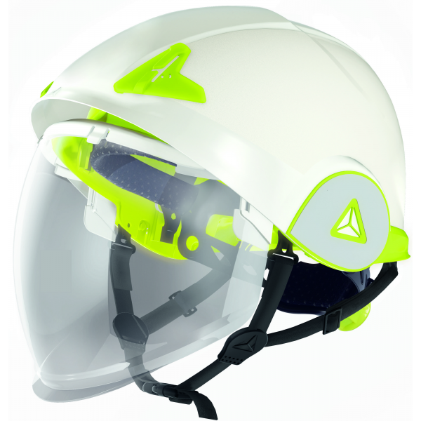 Capacete ONYX para TET, c/ viseira integrada.