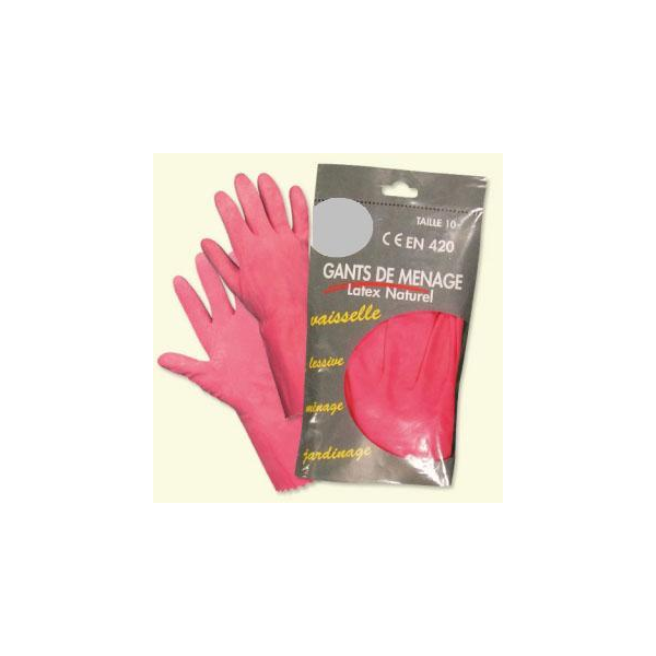 Luva de Menage em cor rosa em latex 100 % natural.