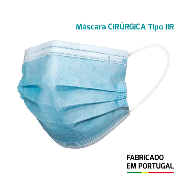 Máscara Cirúrgica tipo IIR, embalada packs de 10.Valor Cx 50