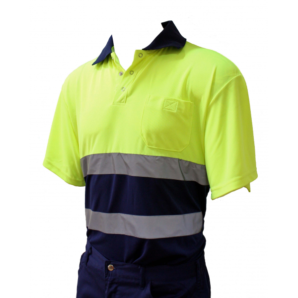 Polo alta visibilidade bicolor Athens Safety Gear