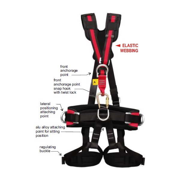 Arnês c/ cinto c/ 3 pontos ancoragem, Ref: P71-E
