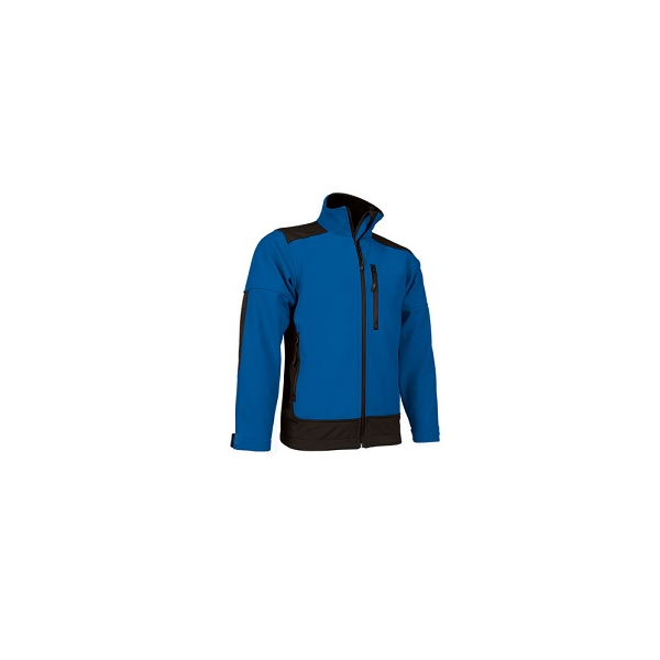 Casaco bicolor softshell 85% pol,10% PU,5% elast,350grs.