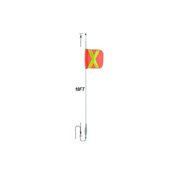 Antena c/bandeira p/viaturas Mineiras (Safety Whip) c/3,00 m