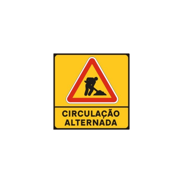 Sinal Rod Nacional ST10\"Circulação Alternada\" Dim:0.60*0.90